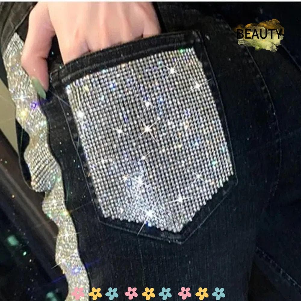 BEAUTYHOMEBR Patches De Strass , Adesivo De Bolso De Cristal Com Estampa De Roupas Decoração DIY