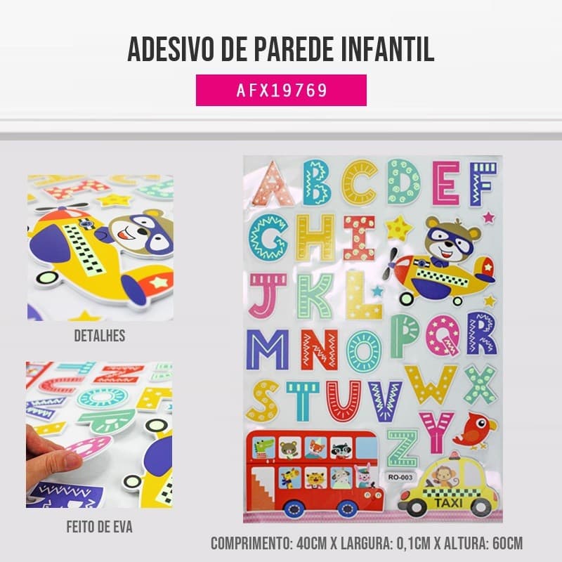 Adesivo infantil da Jacki Design (Aleatório)
