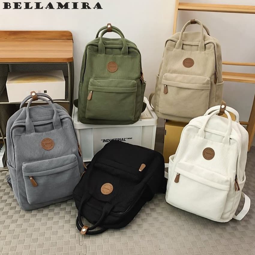 Mochila De Lona Vintage Unissex - Grande Capacidade, Múltiplos Compartimentos, Multiuso Para Escola, Trabalho E Viagem