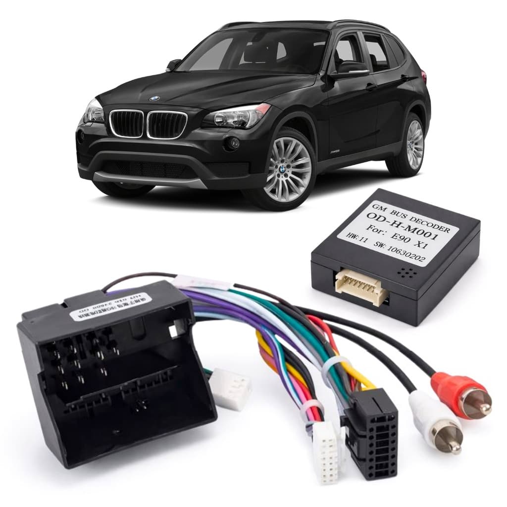 Chicote + Interface Canbus Comando Volante BMW X1 09 A 2015 P/ Comandos de Volante Plug and Play