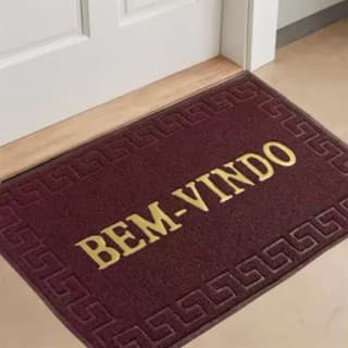 Tapete Capacho Bem Vindo 60x120cm Liso Emborrachado Para Porta Entrada Boa Qualidade Top Olaola1