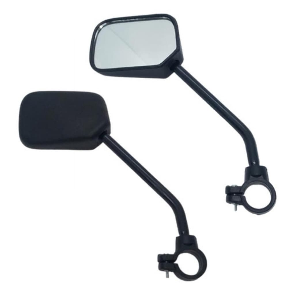 Kit 2 Espelho Retrovisor Bike Retangular Haste Longa 22.2mm