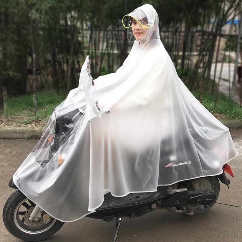 Capa de chuva para scooters elétricos, capa de chuva transparente à prova d'água para ciclistas adultos, para homens e m