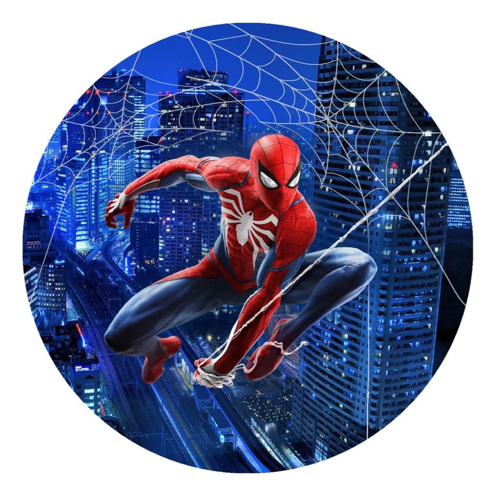 Festa Mini Painel Redondo 50x50 Capas Veste Facil Il Homem Aranha Veste Fácil