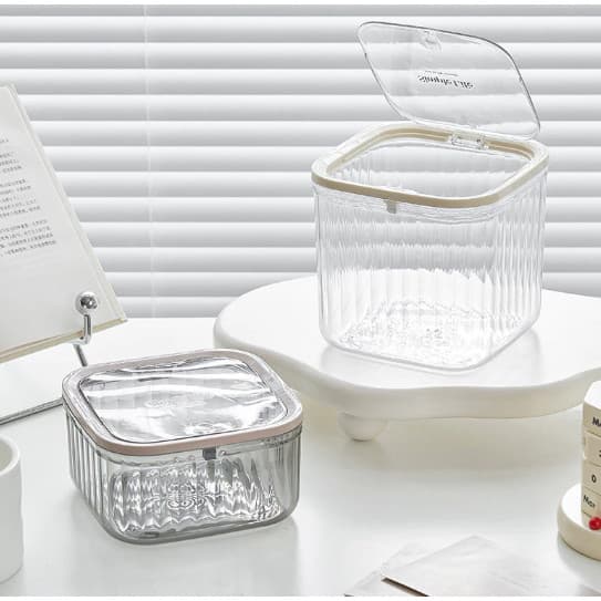 Lixeira de Mesa Click Portátil Pequena Grande Para Cozinha Escritório Quarto Bancada