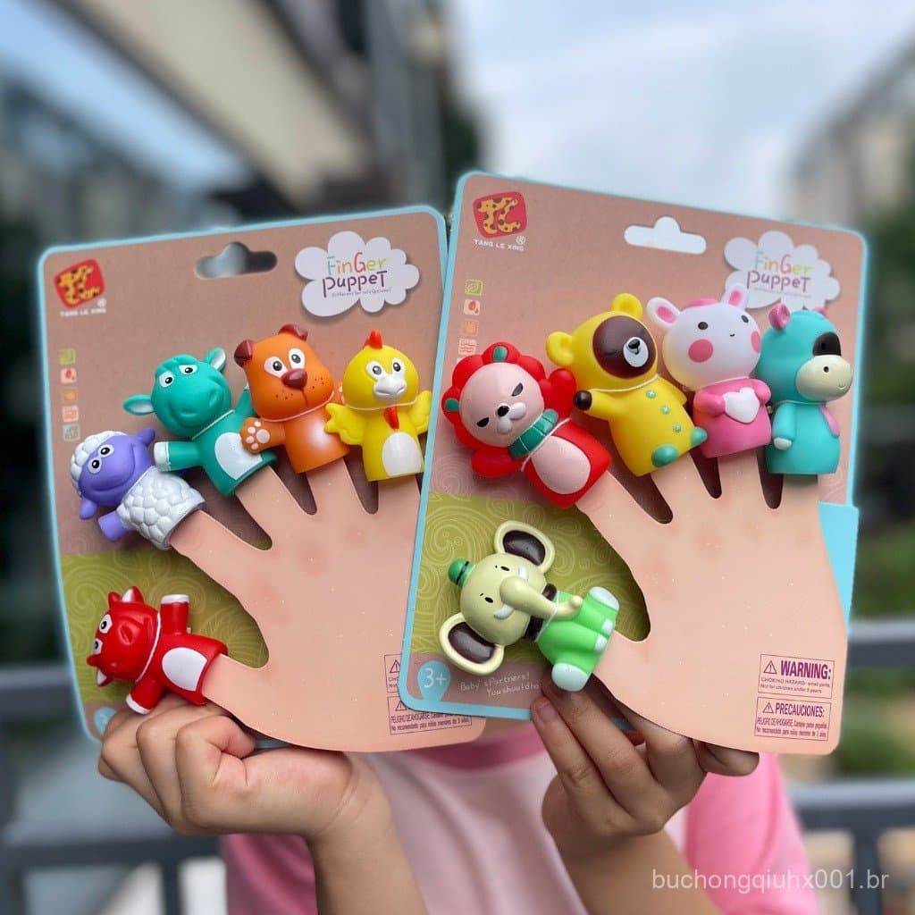 10 PCS Fantoches de Dedo de Frutas Fofos, Brinquedo Educacional Cognitivo, um Ponte para Crianças Fazerem Amigos e Inter