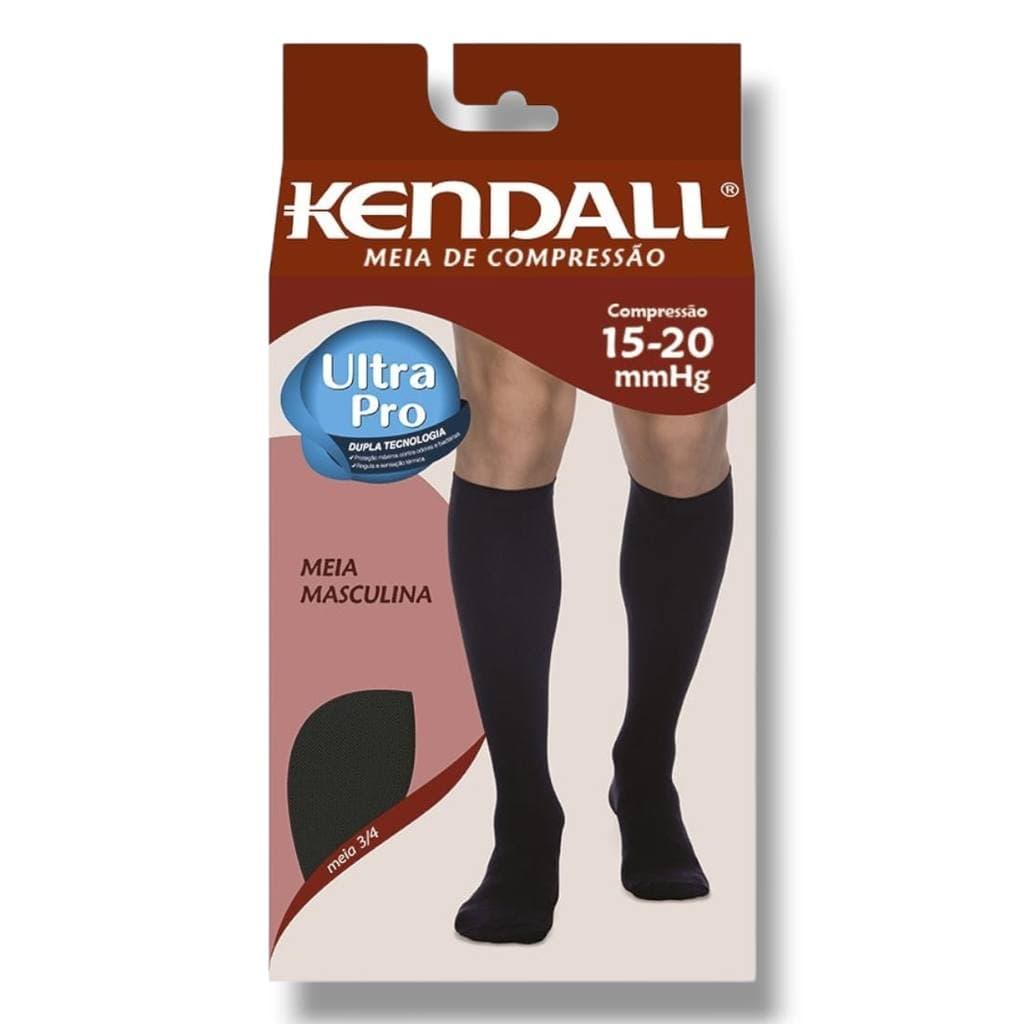 Meia Kendall 3/4 Masculina - Média Compressão (15-20 mmHg)