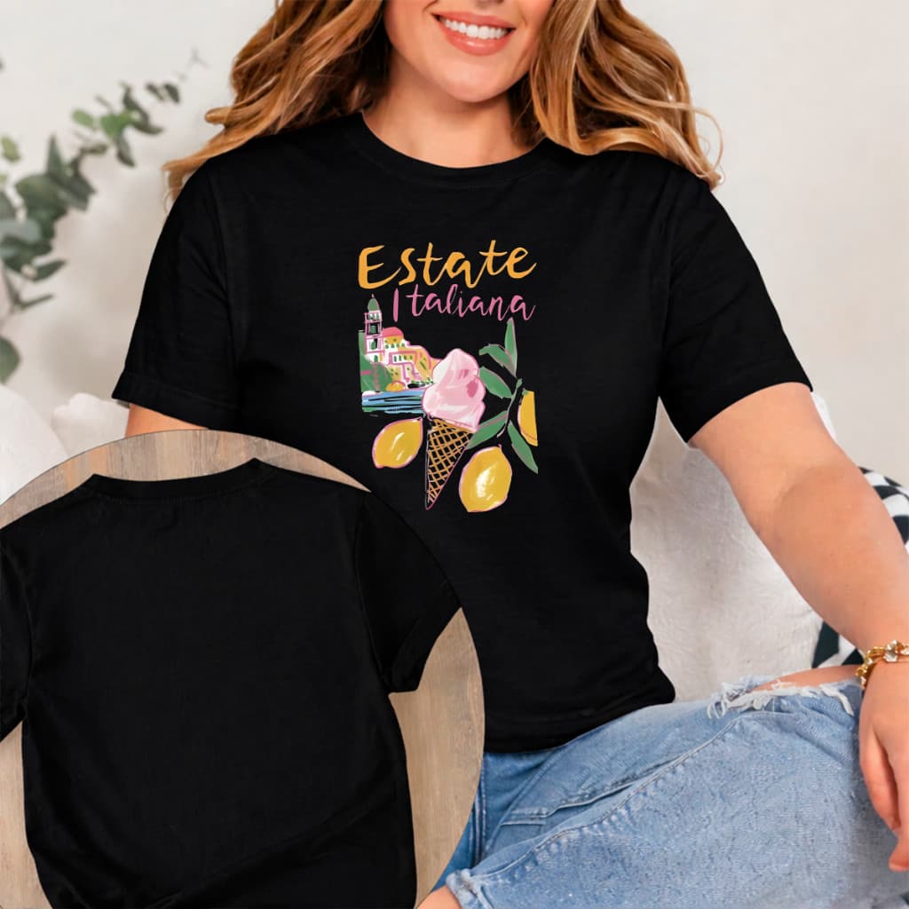 Camiseta Feminina Algodão Estate Italiana