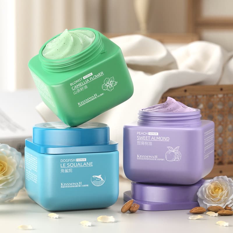 KISSMWAH Esqualano Hidratante Hidratante Óleo Essencial Creme Fosco Doce Tonsania Camélia Limpeza Profunda Esfoliante