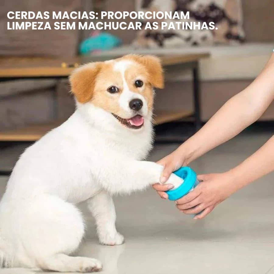 Copo Limpador de Patas Silicone Para Cachorro Limpeza Pós Passeio