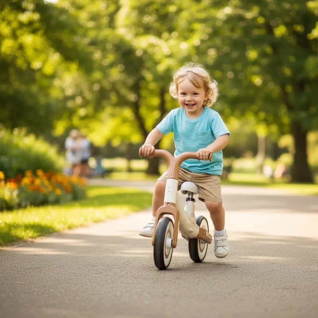 Bicicleta Equilíbrio Infantil Criança Brinquedo Bike Marrom Aprende Andar Sem Pedal Coordenação