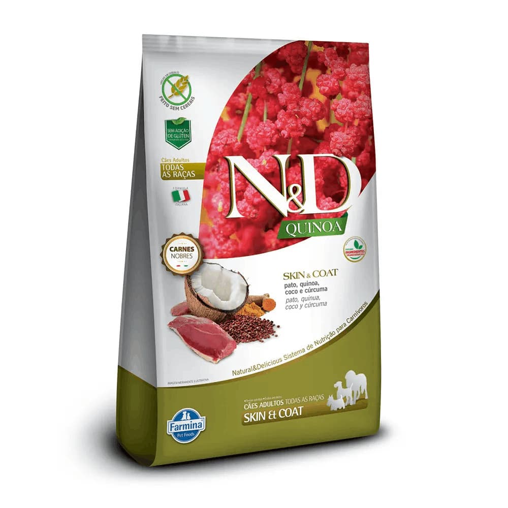 Ração N&D Quinoa Cães Adultos Skin & Coat Pato 10kg