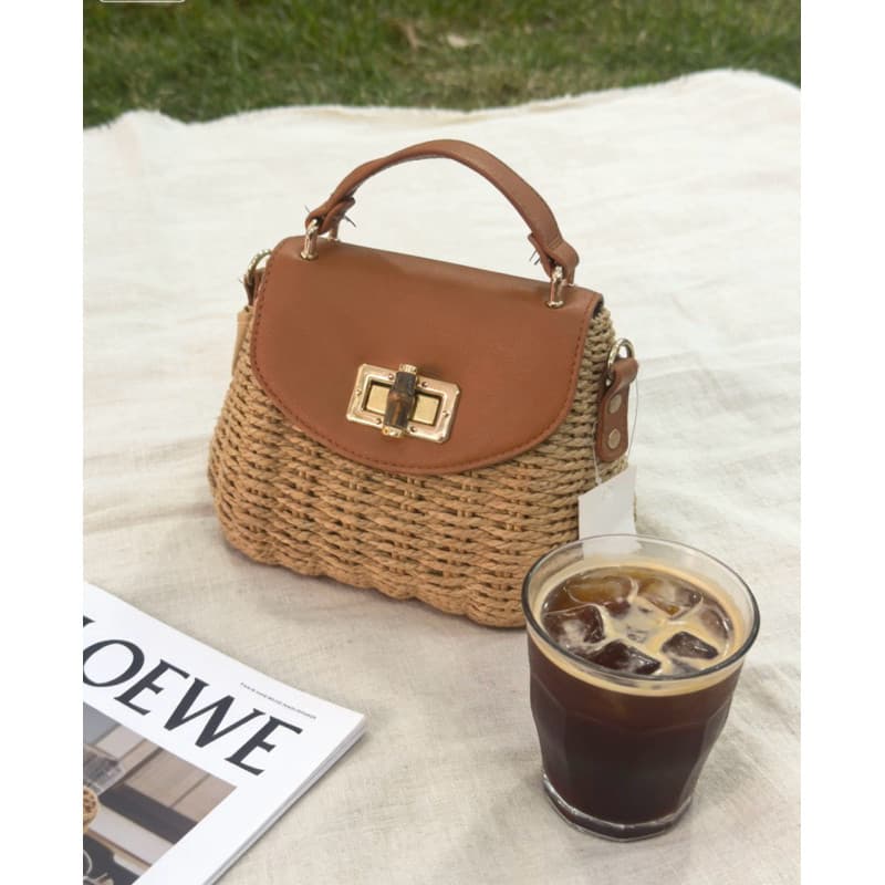Bolsa Feminina Palha Sintética De Praia Moda Verão