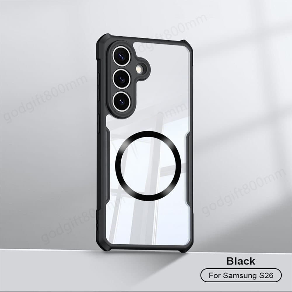 Capa De Telefone À Prova De Choque Samsung S26 Para Plus Ultra S25 S24 S23 S22 S21 S20 S20 FE Caixa Magnética Transparen