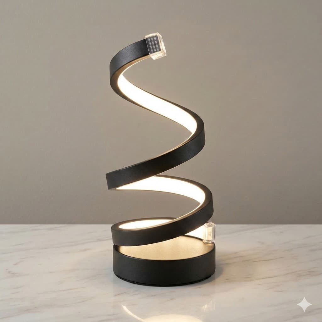 Abajur Moderno Quarto Luminária Noturna De Mesa Criado Mudo Cabeceira Quarto Luz Circular