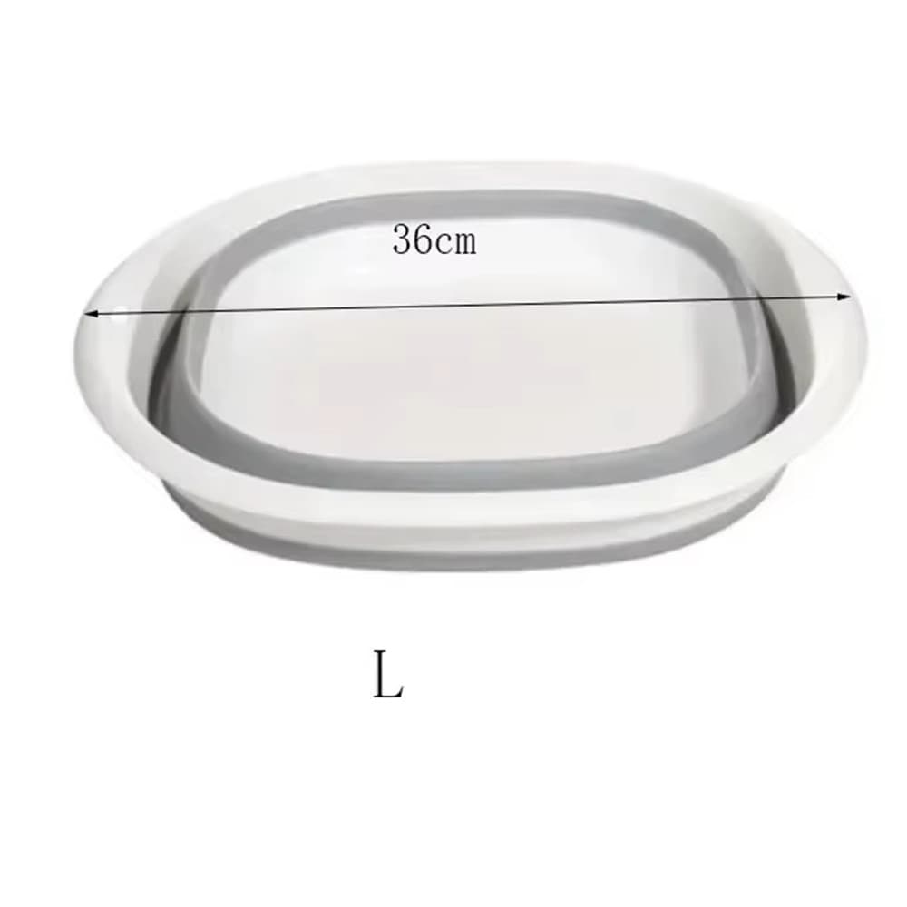 Bacia retratil dobravel portatil de silicone tamanho 36 cm