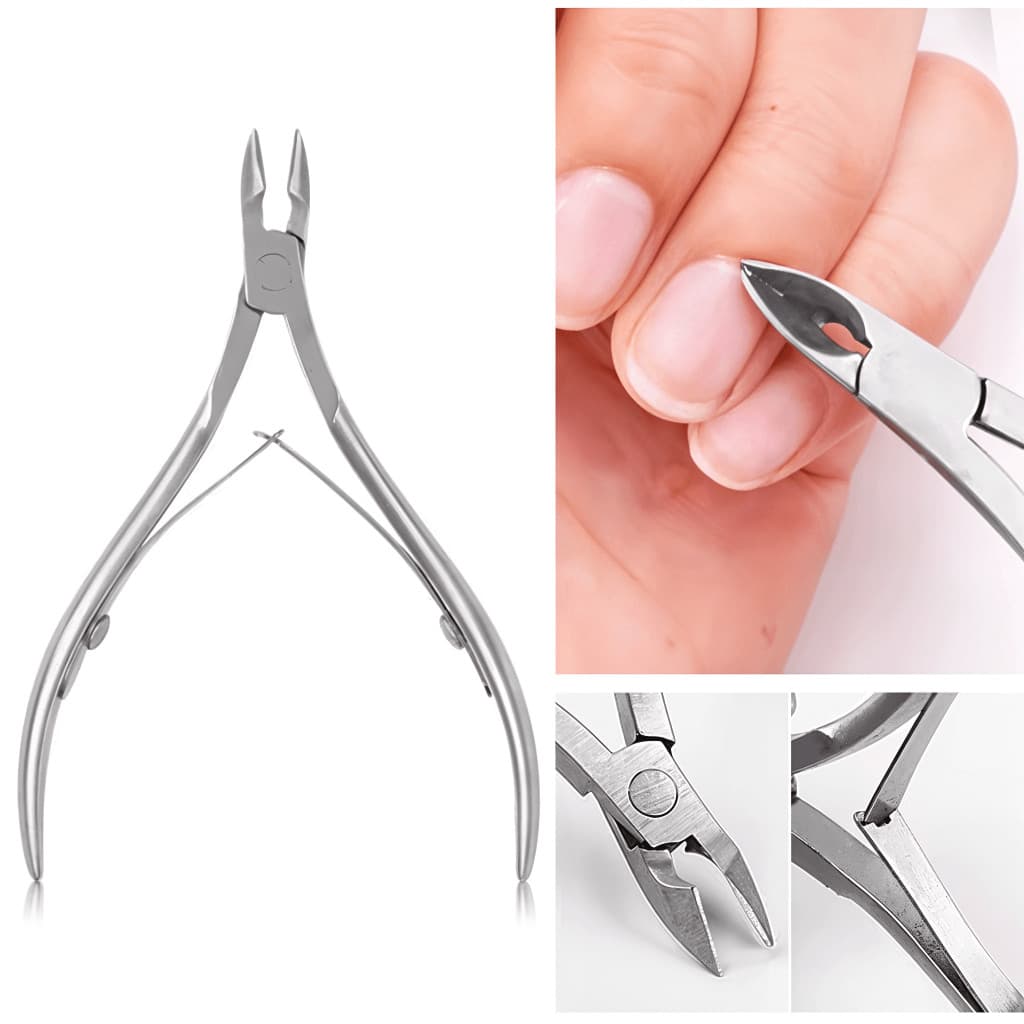 Kit 5 Alicates de Unha Cuticula de Precisão Cortador de Unha Profissional Aço Inox