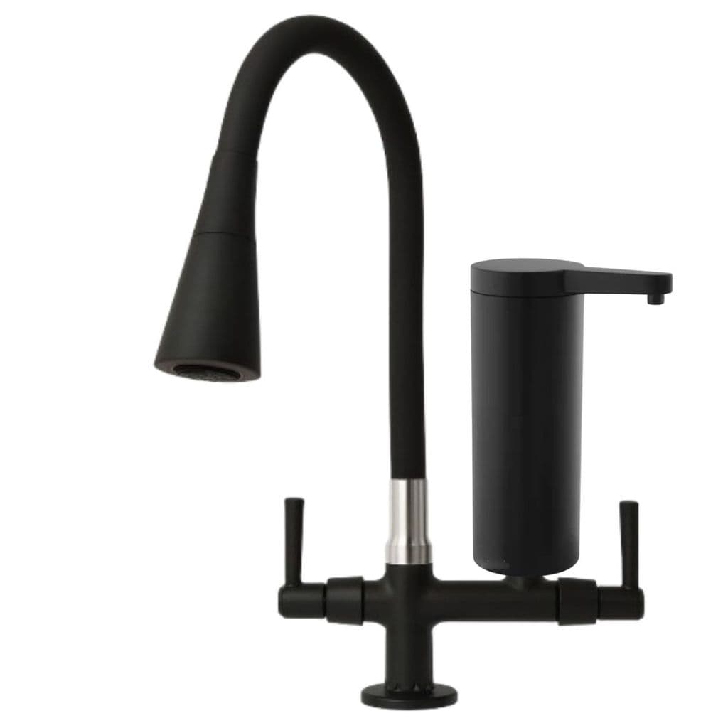 Torneira Bica Móvel Preta Mesa Pia Bancada Cozinha Tubo Cone Flexível Copo Preto Filtro Pró Saúde Premium