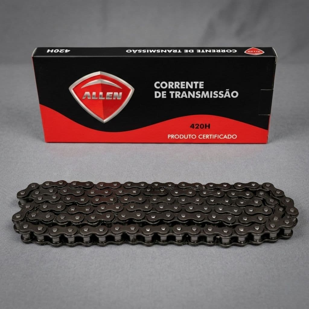 Corrente 420Hx110L Motorizada Mobilete Crypton 115 Bikelete