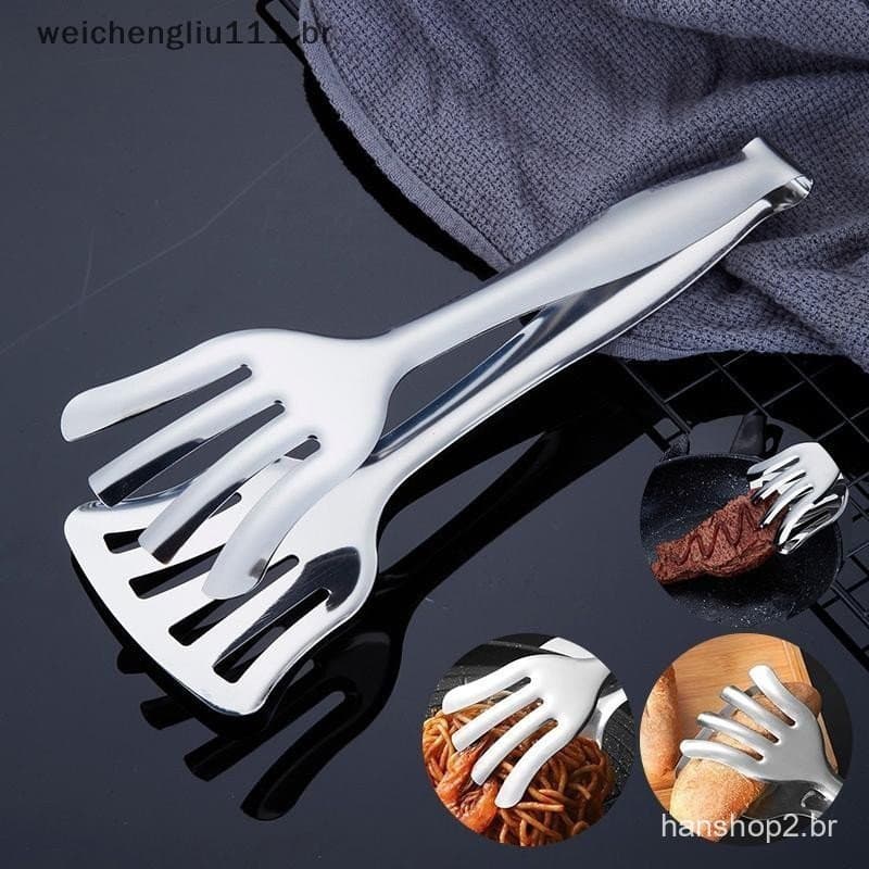 # weicheng Pinça De Comida De Aço Inoxidável Churrasco Carne Salada Bife Servindo Clipe Longa Cozinha Para Utensílios .