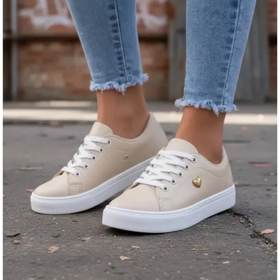 Tênis Casual Feminino Coração Promoção