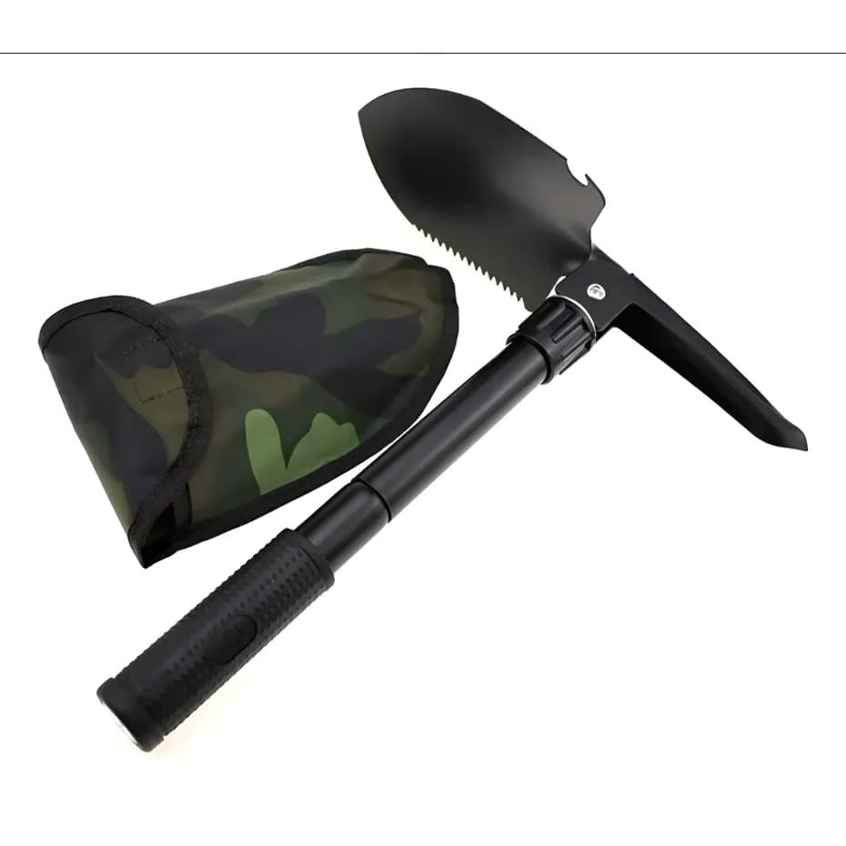 Pá Portátil Dobrável Militar De Emergência Multi-função Acampamento Camping Emergência Aço Pequena Portátil