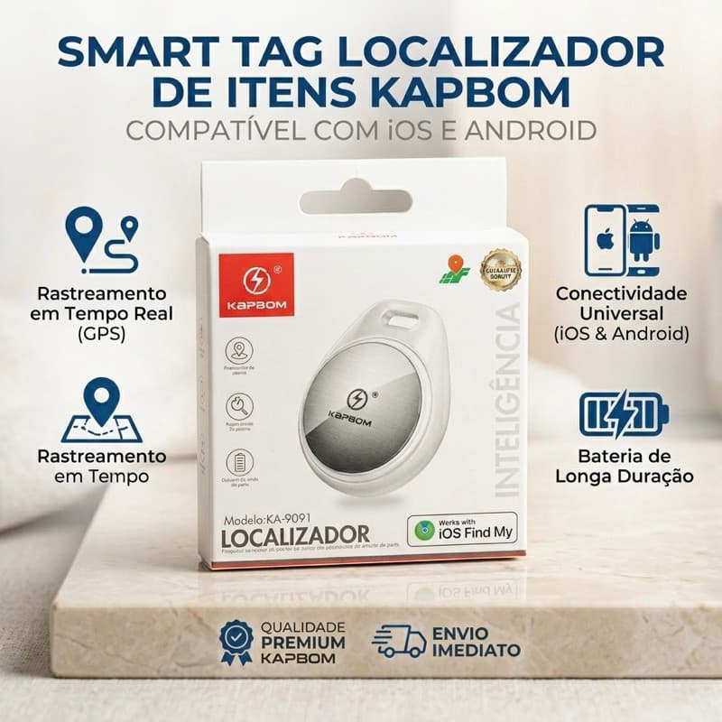 Dispositivo Anti-Perda Localizador GPS para Chaves Pet e Mala Rastreadora de Objetos Sem Fio Compatível Celular e App