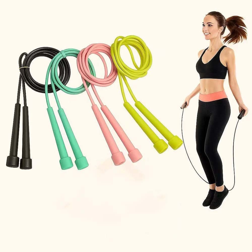 Kit 1/2/3 Corda de Pular Speed Profissional 3M ✅ Rolamento Duplo, Cabo de Aço Revestido e Ajustável para Treinos