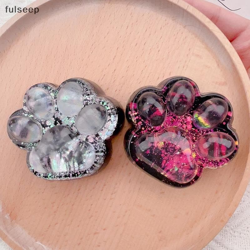 [fulseep] Halloween Dark Starry Sky Series Garra De Gato Squishy Fidget Toy Cute Cat Paw Silicone Recuperamento Lenta Pi
