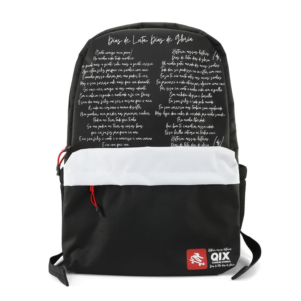 Mochila QIX Chorão Dias de Luta, Dias de Glória Masculina Feminina Básica Resistente Escolar Universitária