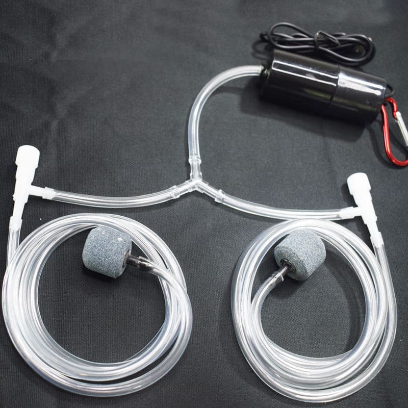 Bomba de Ar para Aquário, Mini Bomba de Oxigênio Portátil USB Silenciosa Economizadora de Energia Compressor para Aquári