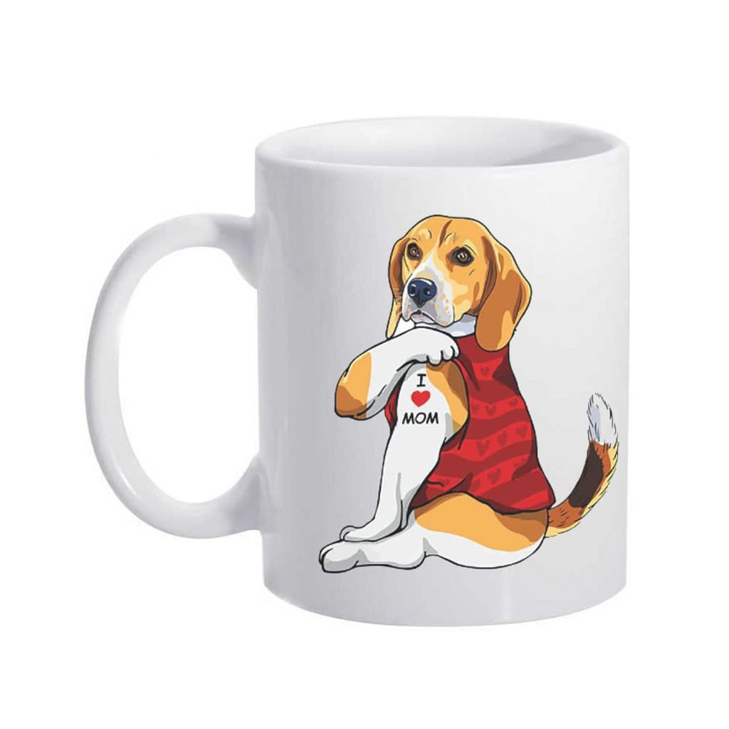 Caneca Cachorro Pet Mãe De Beagle dog pai porcelana