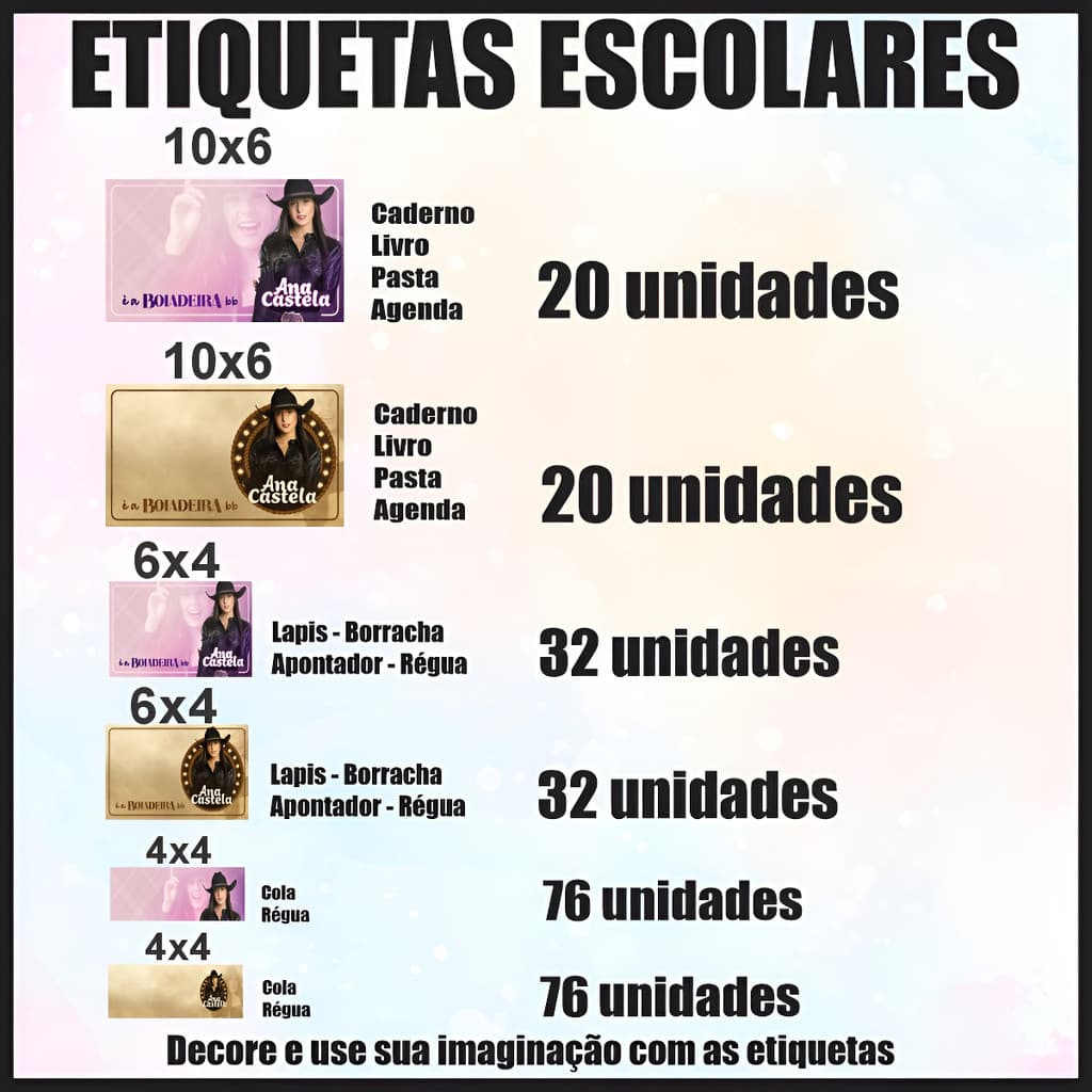 Etiqueta Adesiva Escolar Em Vinil Temas Diversos