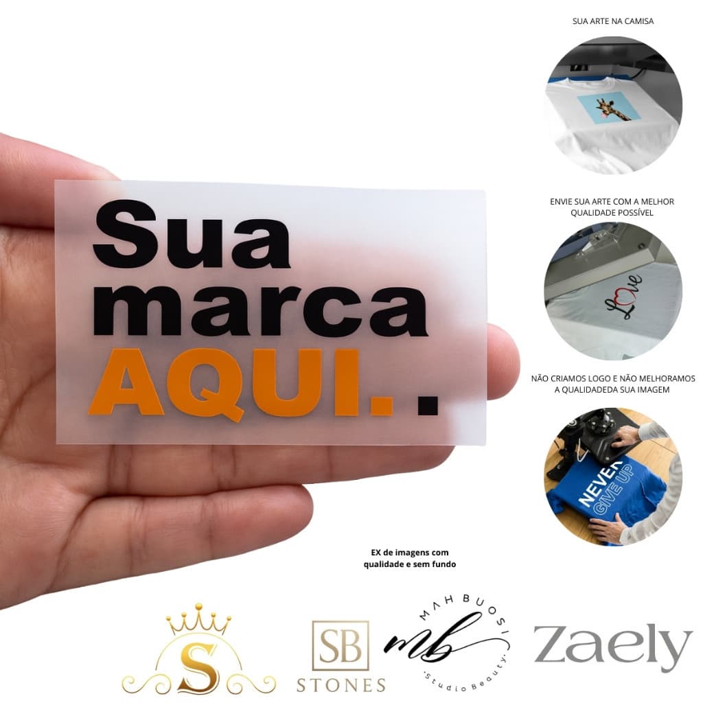 Etiquetas Termocolantes com Sua Logo | Personalizadas para Marcas de Roupas | Aplicação Fácil em Qualquer Tecido