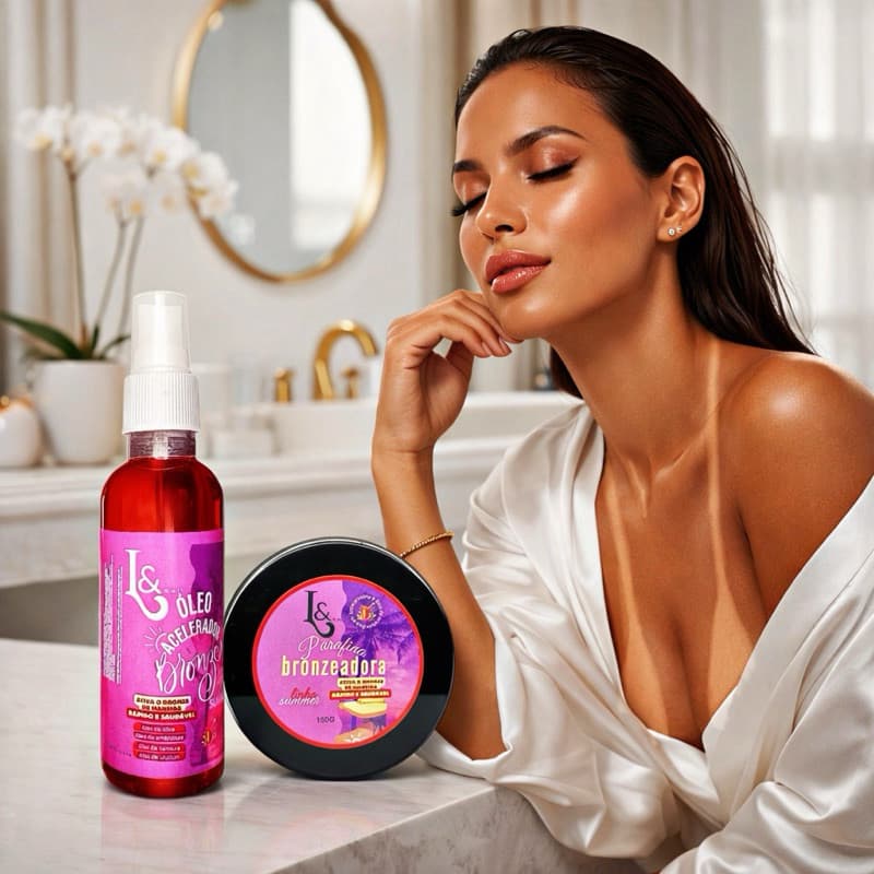 Kit Oléo Acelerador De Bronze 150ml + Parafina Bronzeadora 150g Summer L&Beauty