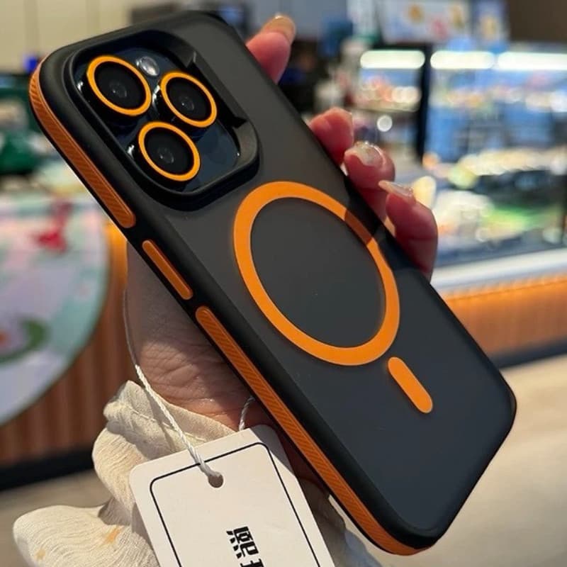 Moda Fosco Bicolor Magnético Caso Compatível Para iPhone 17 16 11 12 13 14 15 Pro Max Plus Ar À Prova De Choque Do Telef