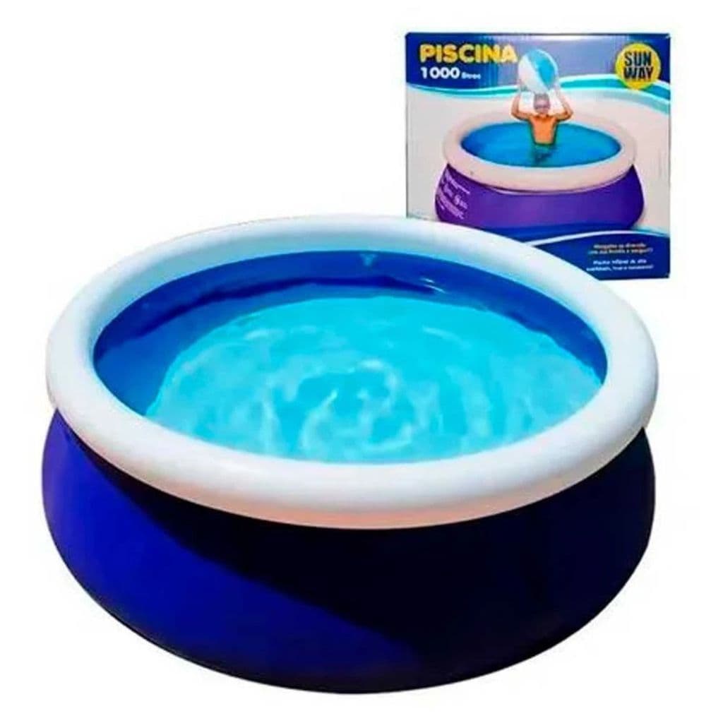 Piscina Borda Inflável Capacidade 1000 Litros Resistente Montagem Rápida E Prática
