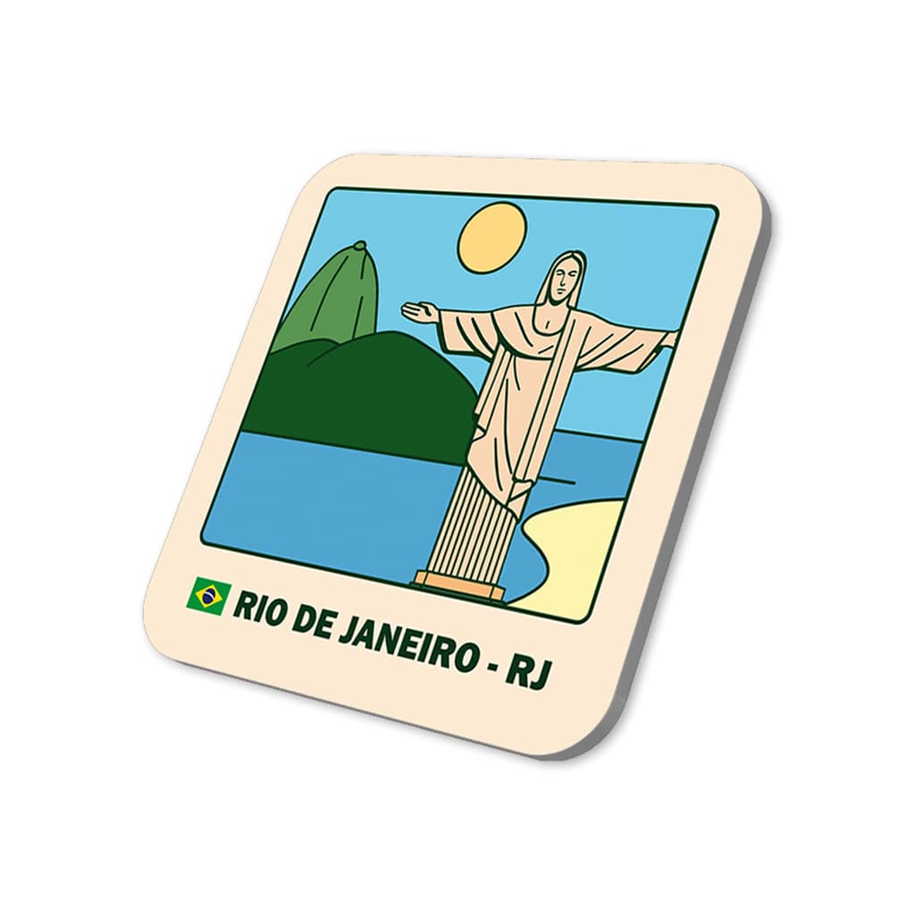 Imã Geladeira Rio de Janeiro- Rio de Janeiro Brasil  | Presente Turístico em Metal Decorativo 5x5 Cm