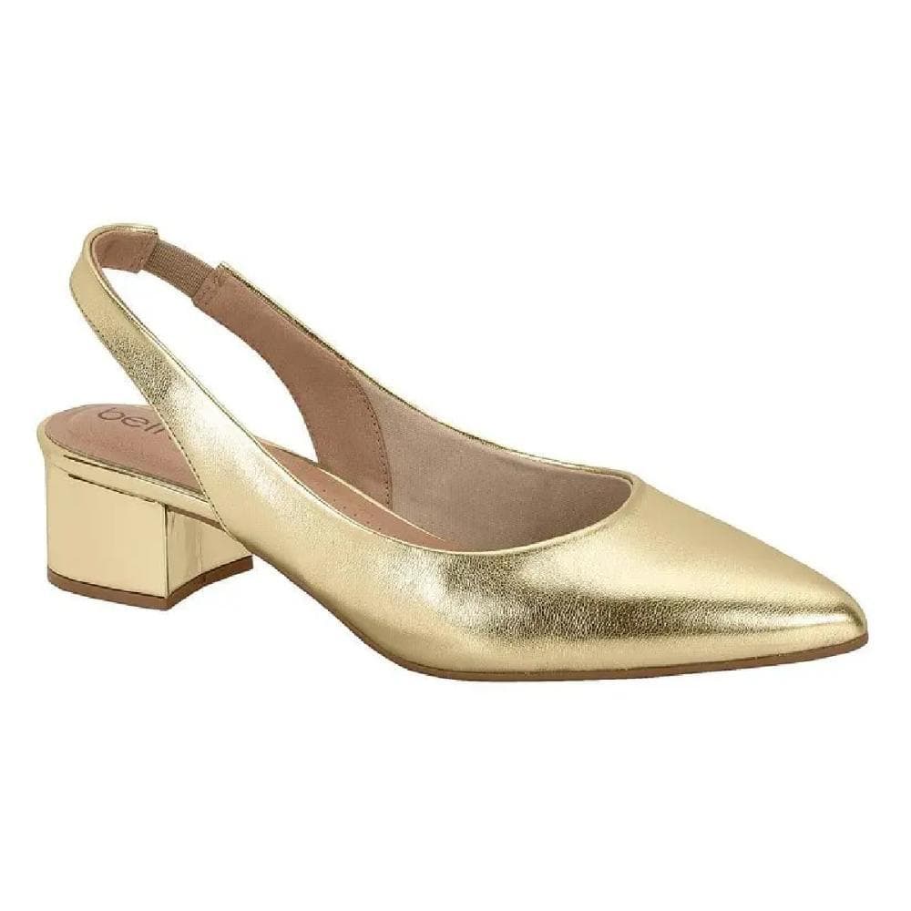 SCARPIN FEMININO BEIRA RIO 4182.220 SALTO BLOCO BICO FINO ELASTICO
