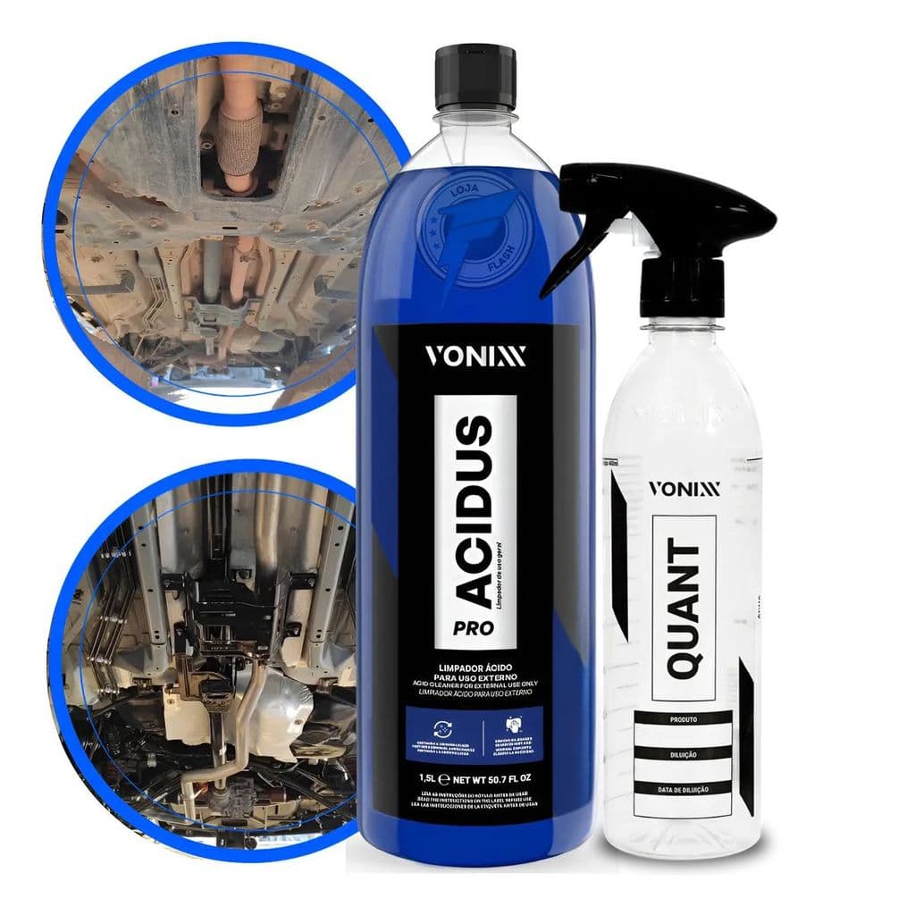 Acidus Pro Vonixx 1,5l Concentrado + Quant 500ml - Limpador Ácido Limpeza Externa