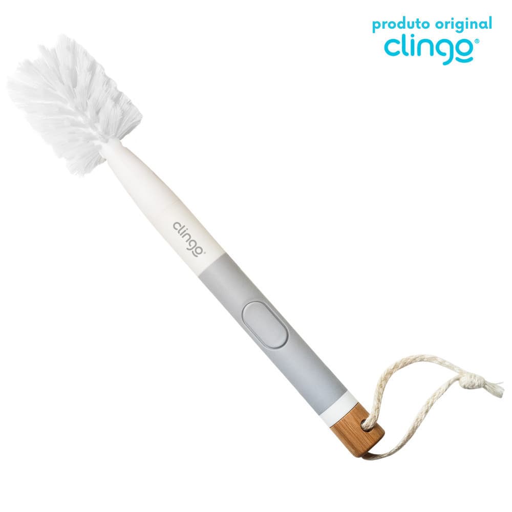 Escova Limpa Mamadeira Clingo com Dispenser –Remove resíduos com facilidade