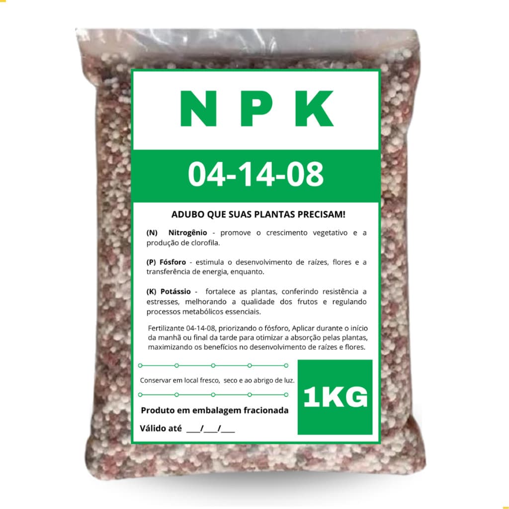 Adubo 04-14-08 Npk Fertilizante Nitrogênio Fósforo e Potássio