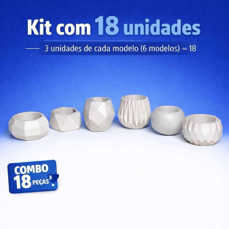 Atacado Kit com 18 unidades de vasos decoração para plantas artificiais casamento lembrancinha casa