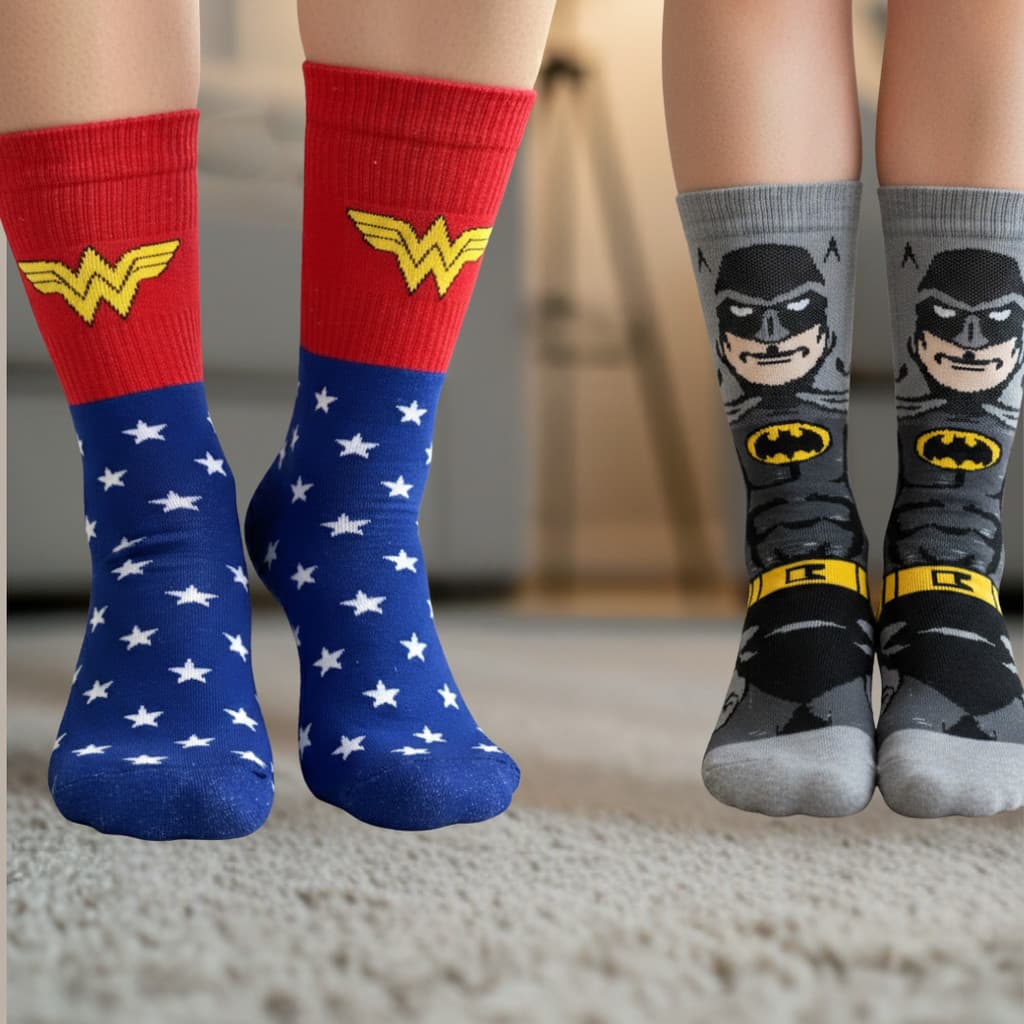 2 Pares de Meias Divertidas Adulto – Personagens | Unissex