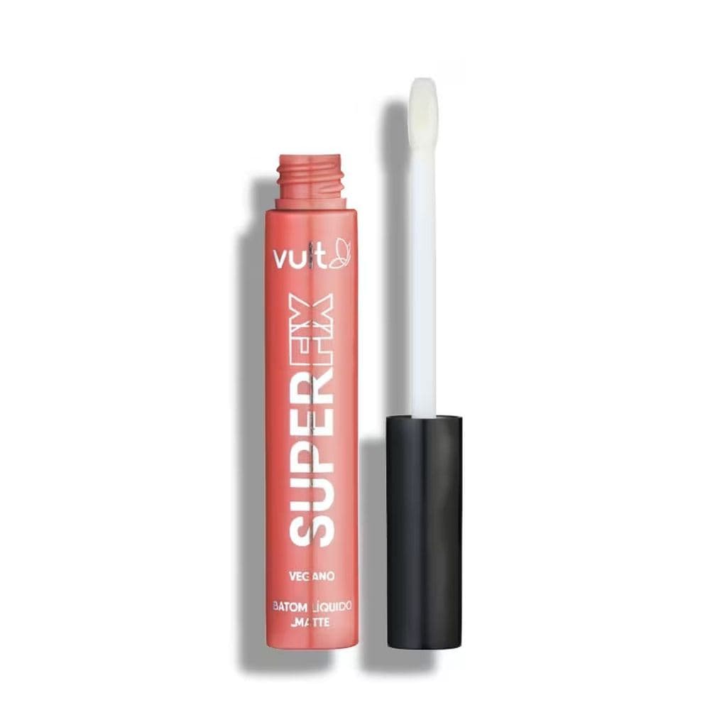 Batom Líquido Castanho Natural Super Fix 5ml - Hidratante - Nutrição Labial - Boca Macia - Proteção Diária