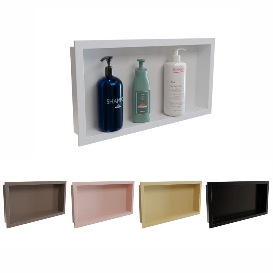 Nicho Para Banheiro E Cozinha Parede Shampoo Embutir 63x33cm