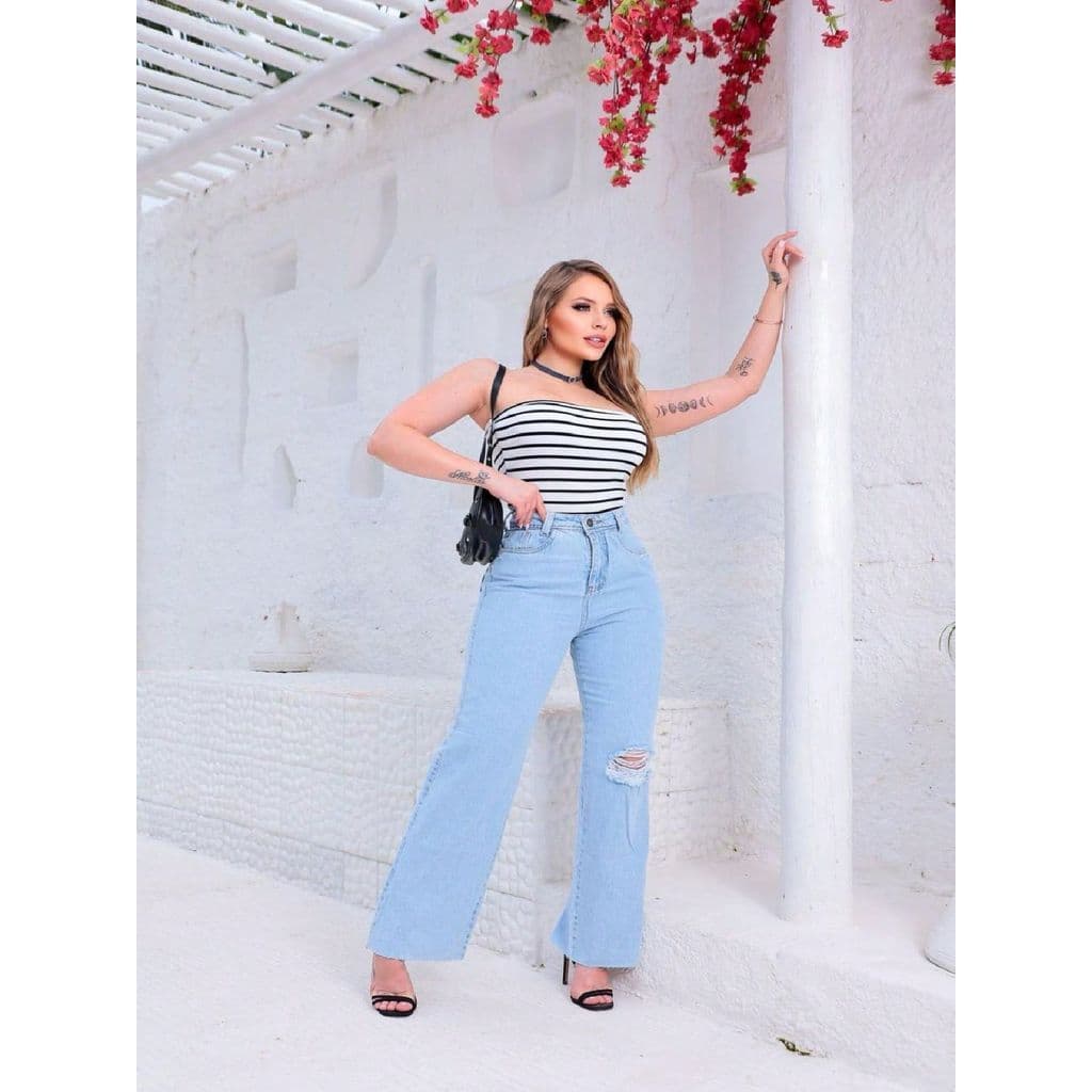 Calça jeans wide leg