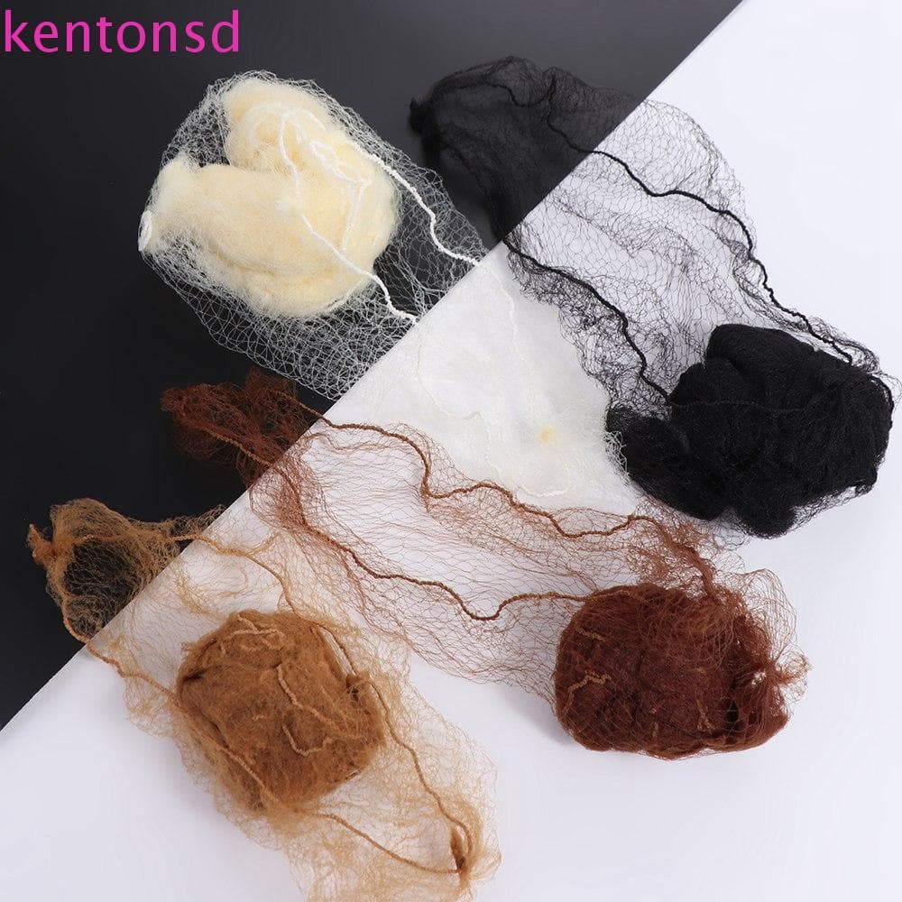 KENTONSD 20 Peças De Redes De Cabelo De Nylon , Rede Com Linhas Elásticas Macias Respiráveis Invisível Durável Bege Pret