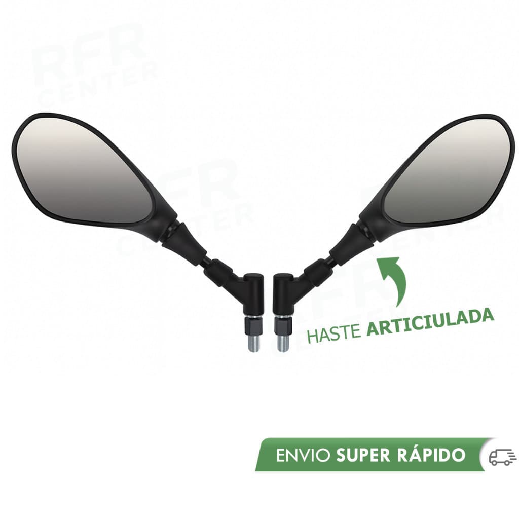 Retrovisor Moto Bmw Gs F800 Articulado Giro 360 Rosca Honda e Yamaha Haste Curta Par