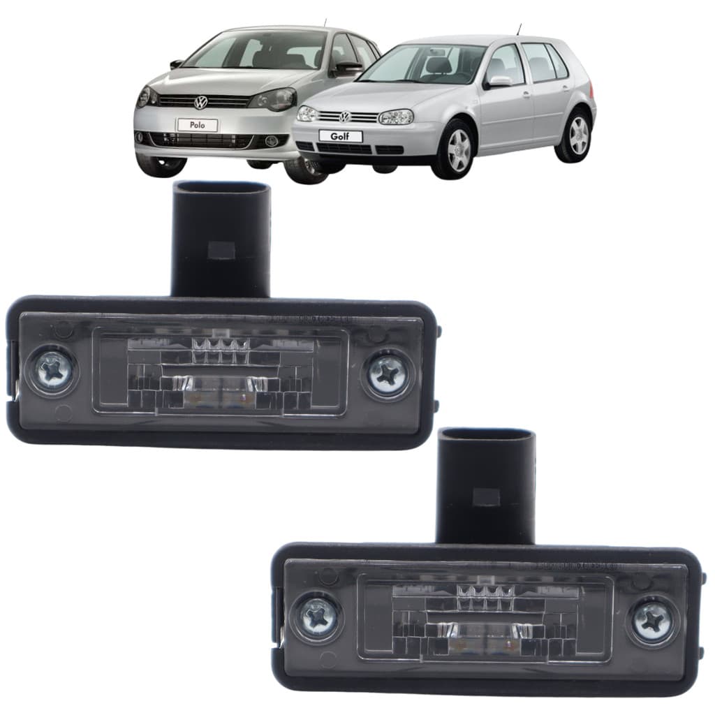 Kit 2 Lanternas de Placa Polo 2003 2004 2005 Até 2012 Golf 2000 2001 2002 Até 2006